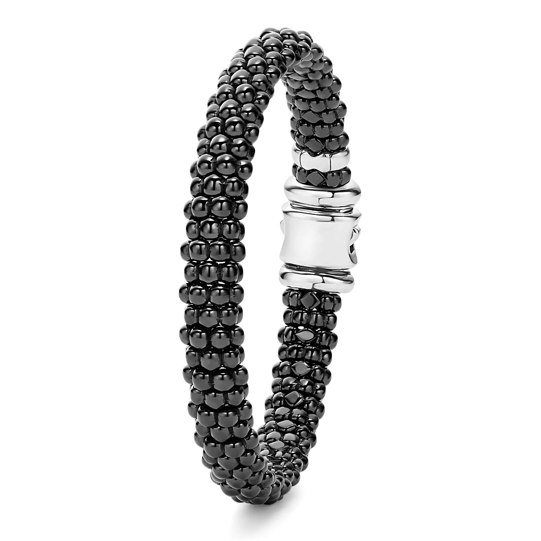 Black Caviar Ceramic Beaded Bracelet | 9mm