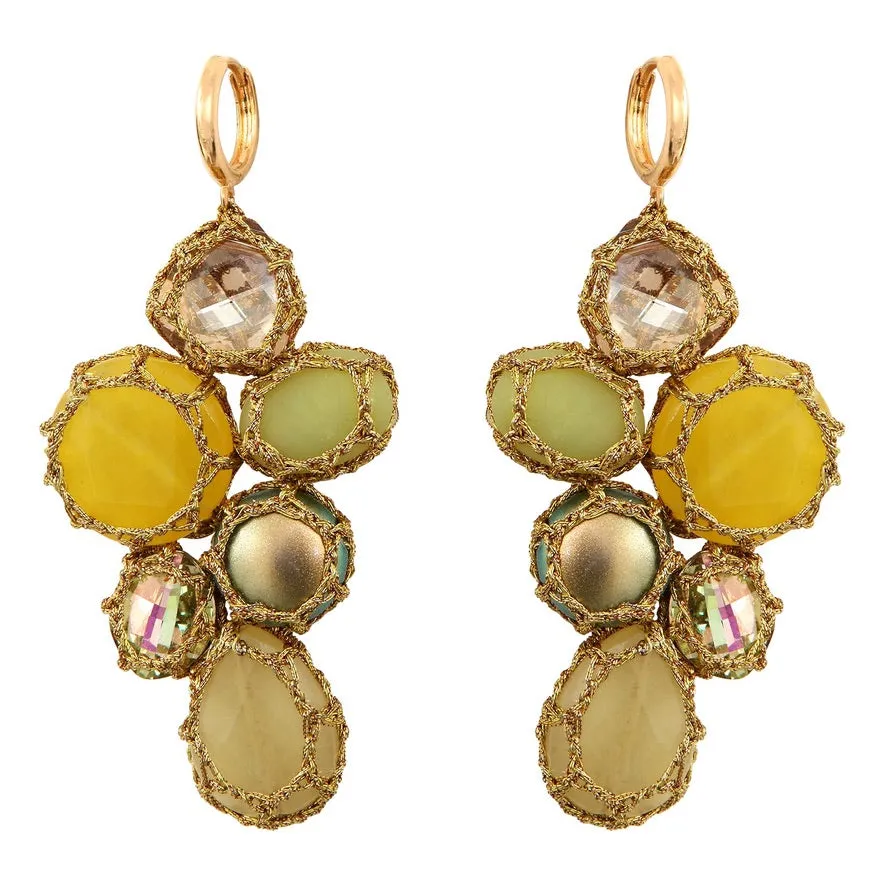 Bulle Drop Gemstone Earrings - Citrine