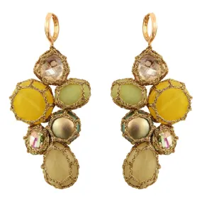 Bulle Drop Gemstone Earrings - Citrine