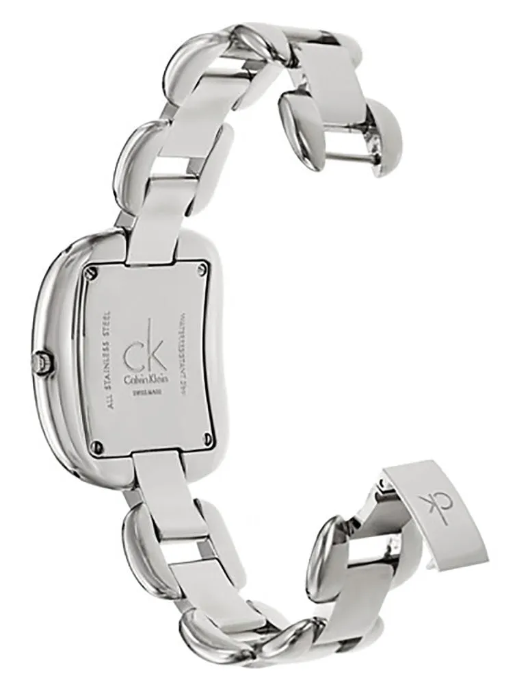 Calvin Klein Treasure Stainless Steel Bracelet Silver Dial Quartz Womens Watch K2E23138