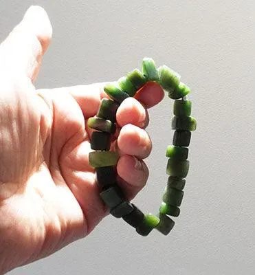 Canadian Greenstone Chunk Bracelet