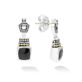 Caviar Color Onyx Drop Earrings