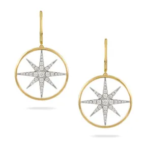 Celestial Diamond Star Drop Earrings