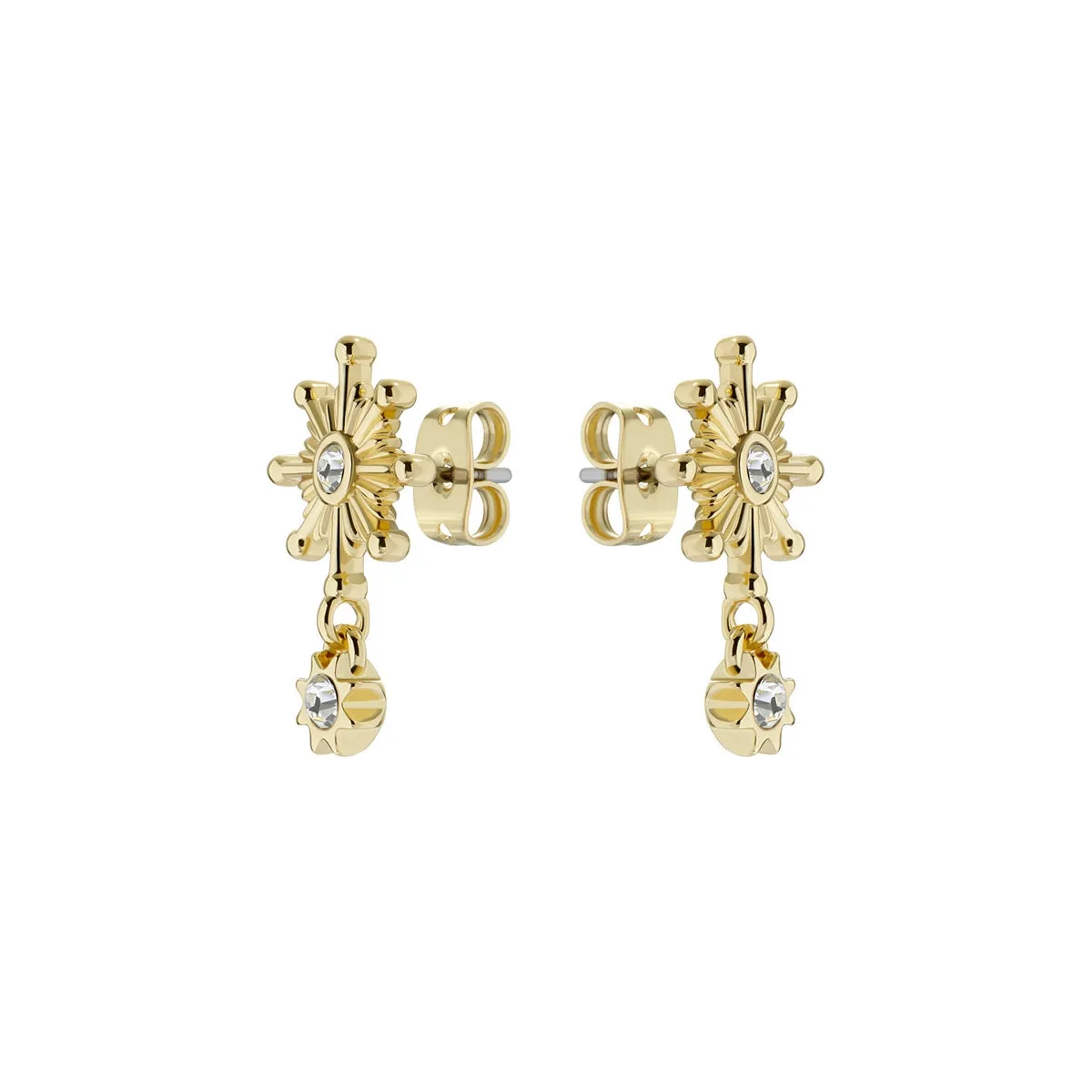 Celtis Celestial Crystal Star Drop Earring Gold