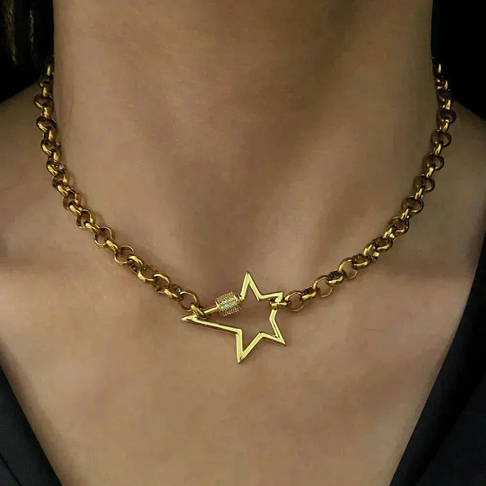 Choker Necklace, Pendant Necklace, Gold Necklace