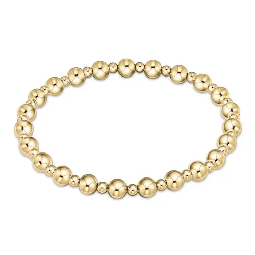 classic grateful pattern 5mm bead bracelet - gold by enewton