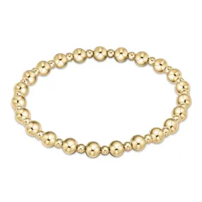 classic grateful pattern 5mm bead bracelet - gold by enewton