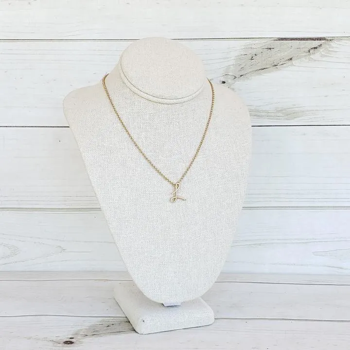 DAINTY CHAIN NECKLACE | RHINESTONE INITIAL