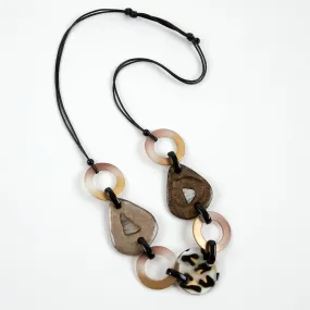 Dante Metallic multi bead necklace