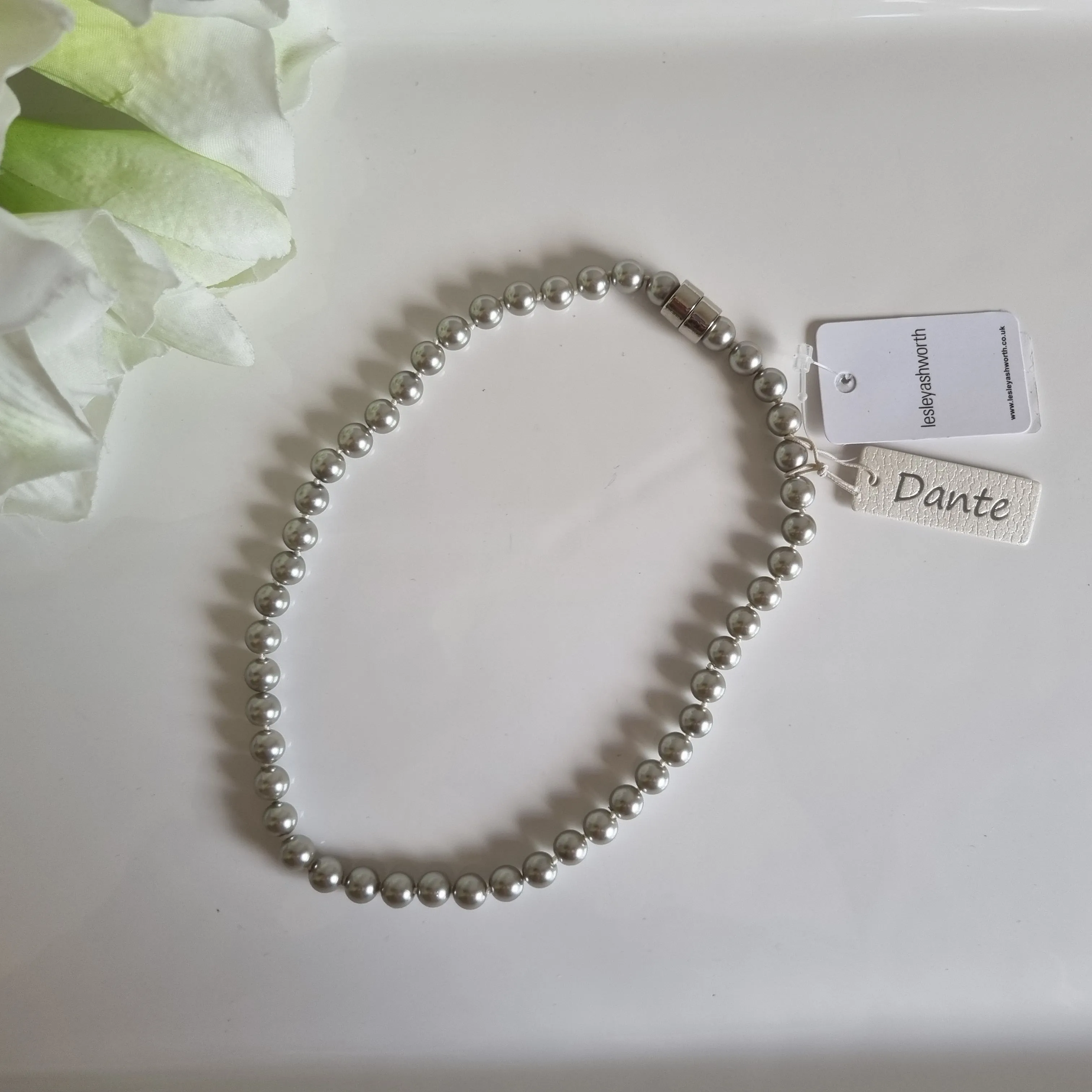 Dante Silver Short Magnetic Pearl Necklace NL23515