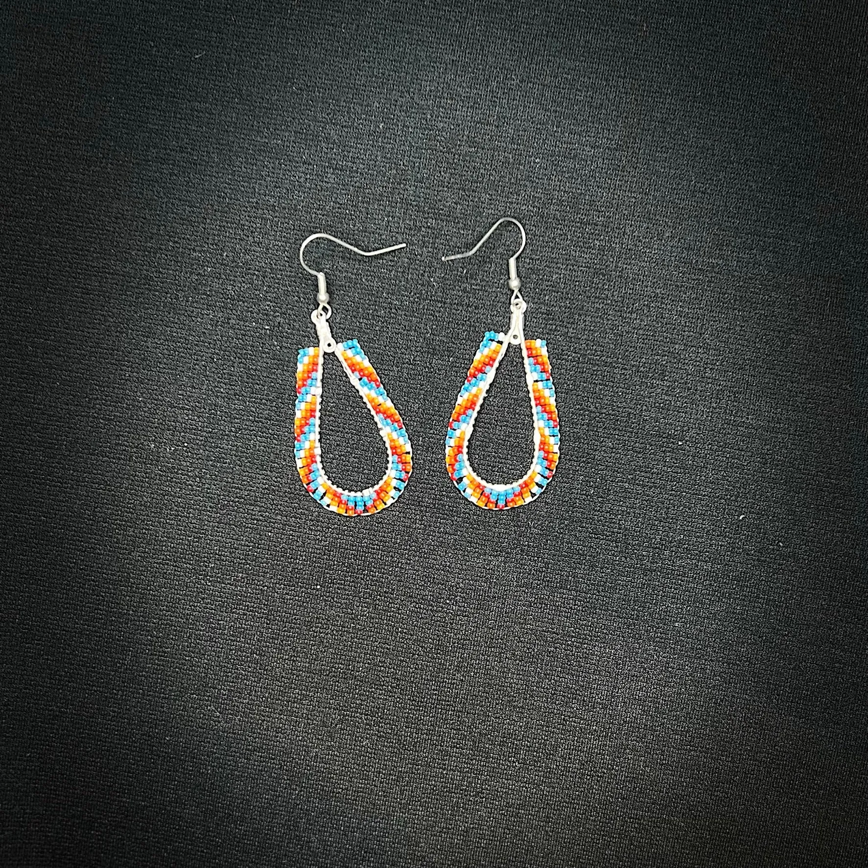 Earrings- Beaded Teardrop Earrings- Sands Works and Design