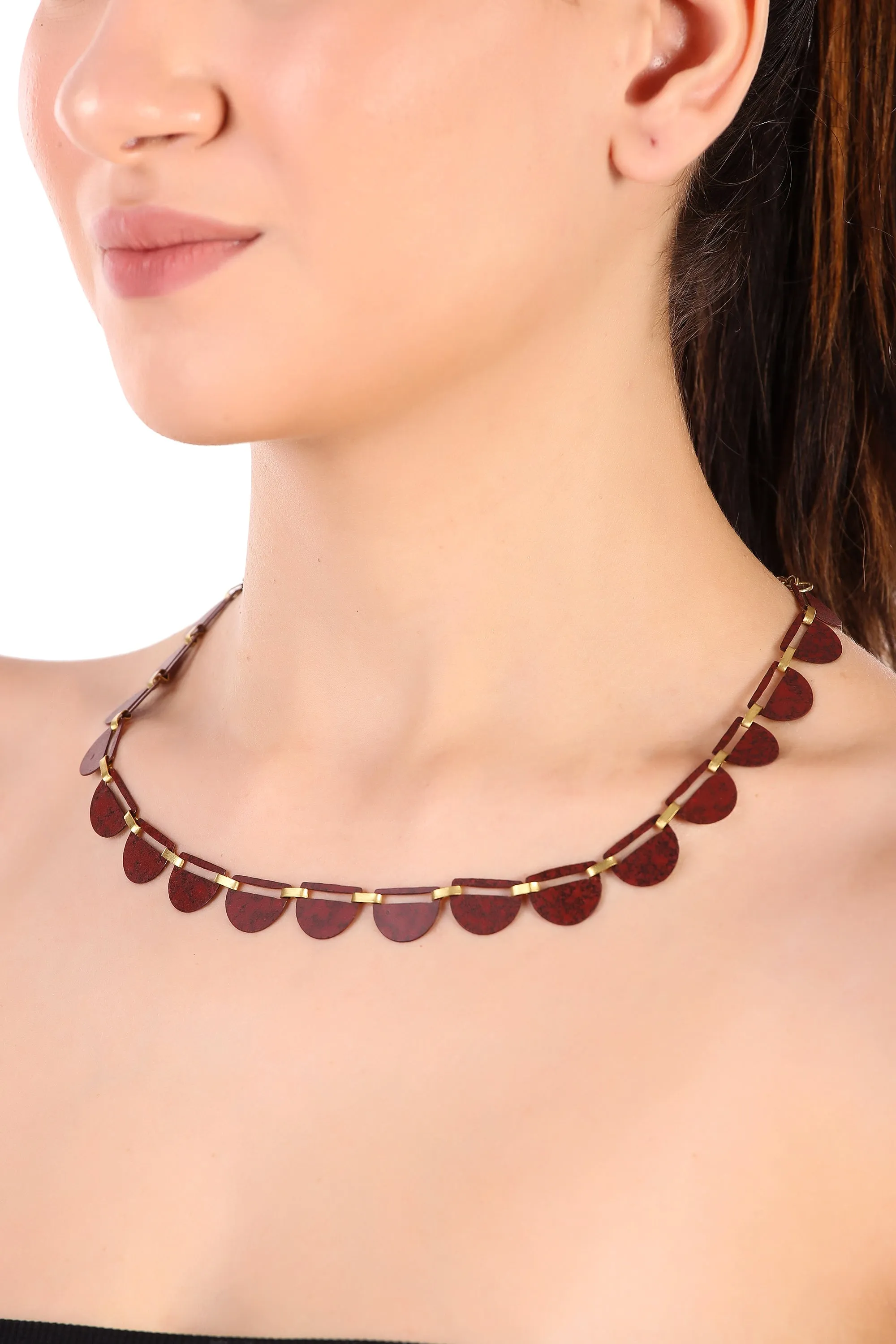 Ekta Necklace, berry - Wholesale