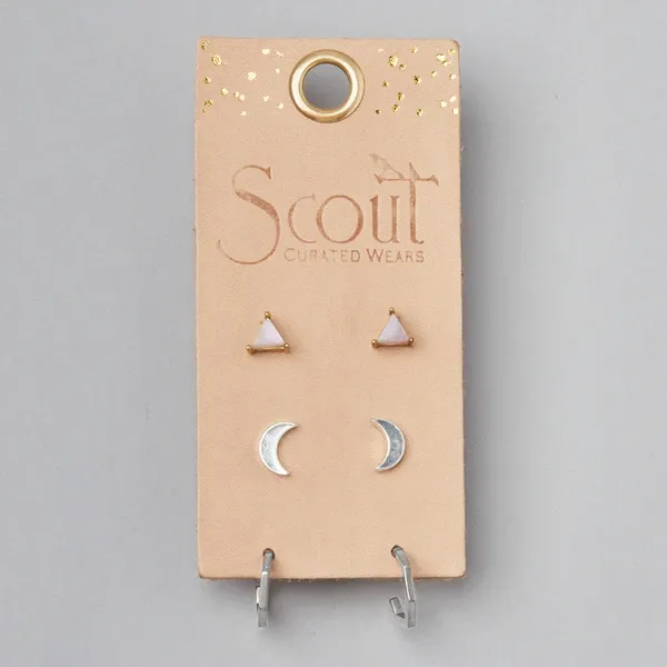 Ella Stud Earring Trio - Silver