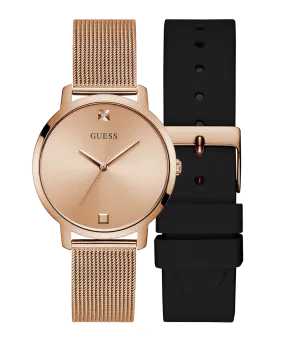 Exclusive Rose Gold Mesh Watch Gift Set