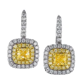 Fancy Light Yellow Earrings