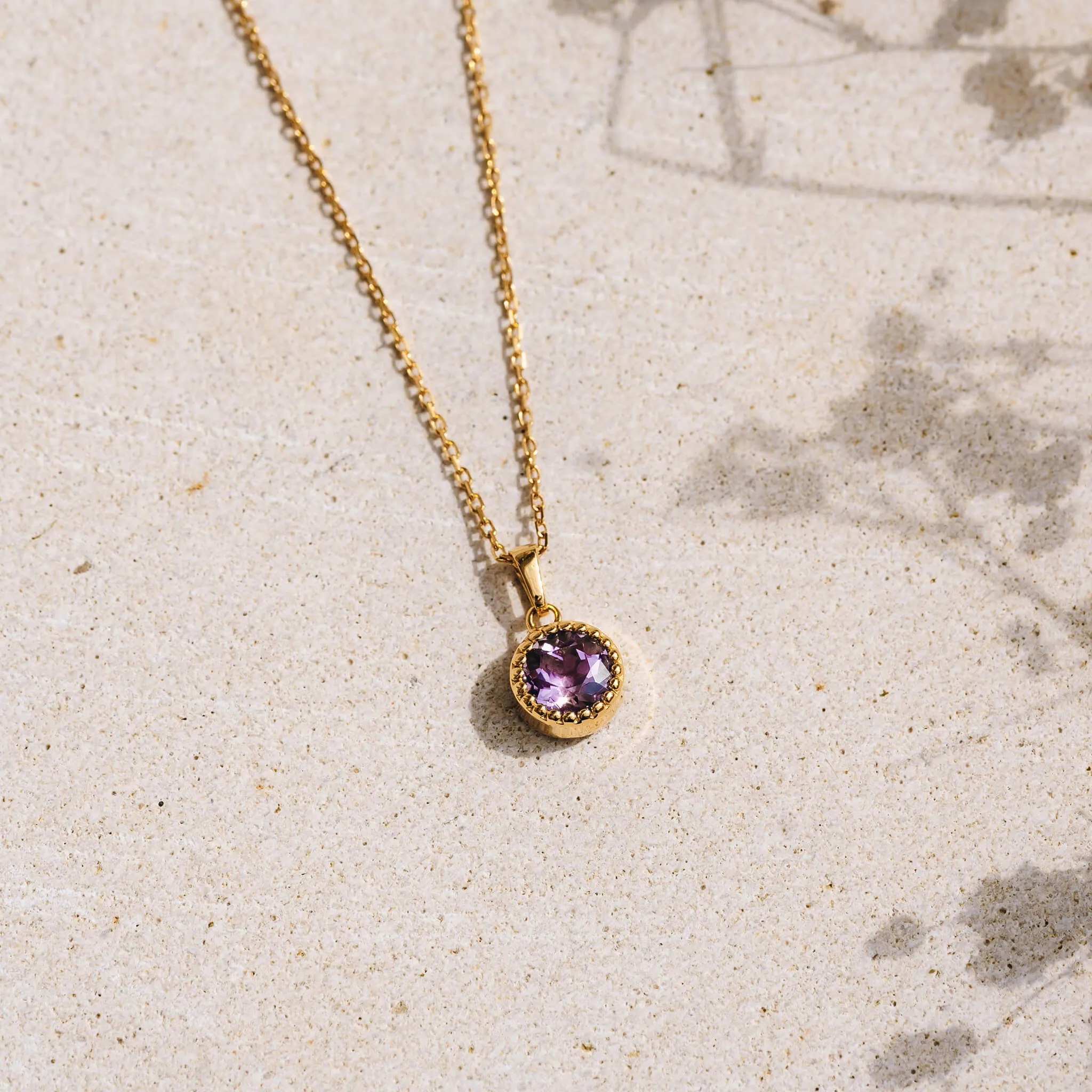 February Birthstone Necklace - Amethyst