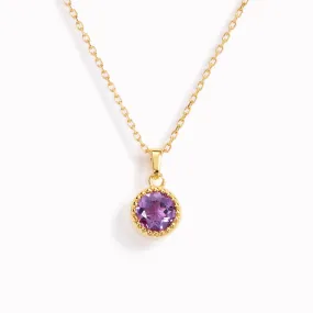 February Birthstone Necklace - Amethyst