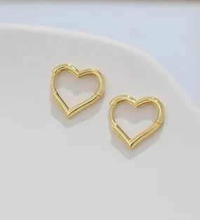 Gold or Silver Heart Huggies