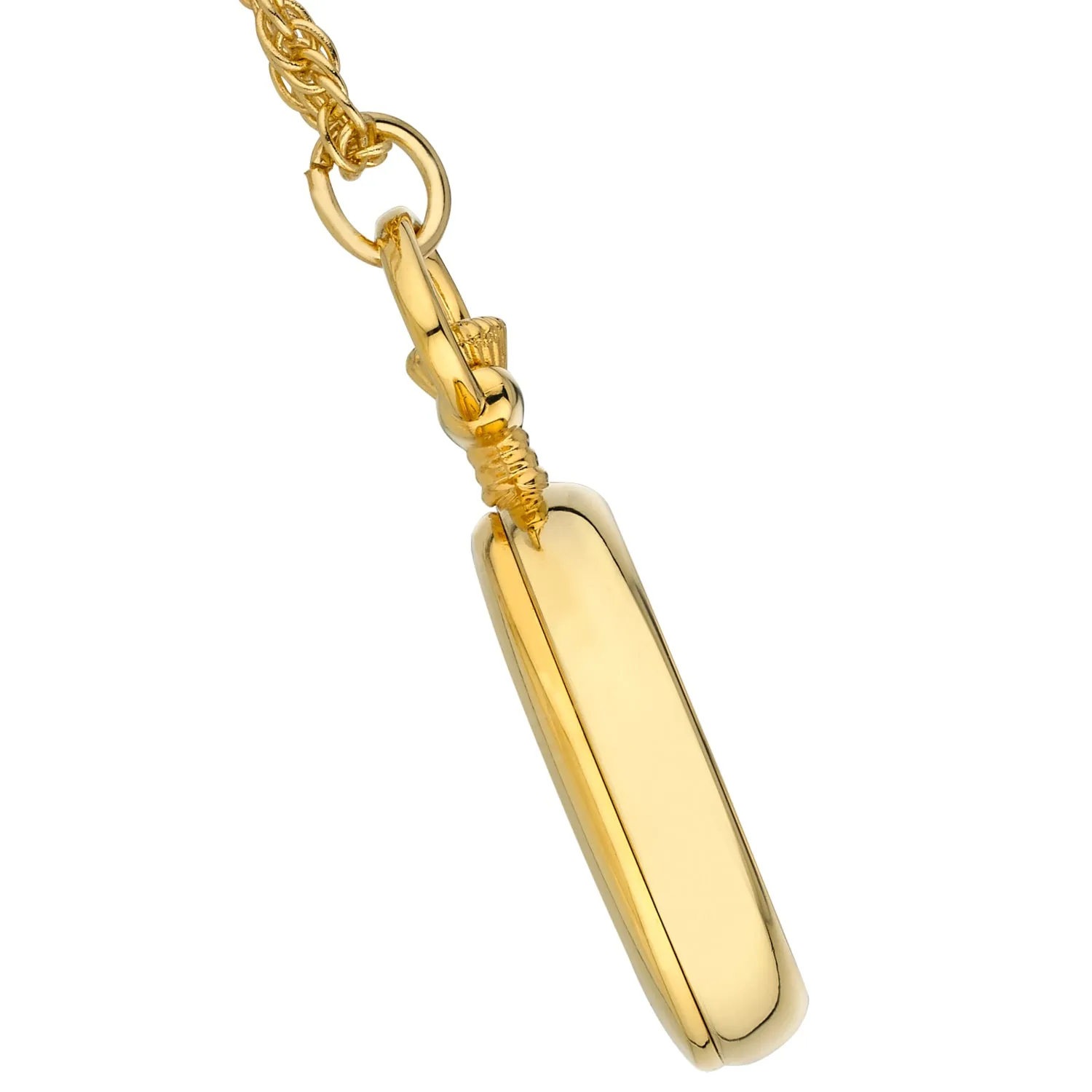 Gotham Women's Gold-Tone Open Face Pendant Watch with Chain # GWC14139GR