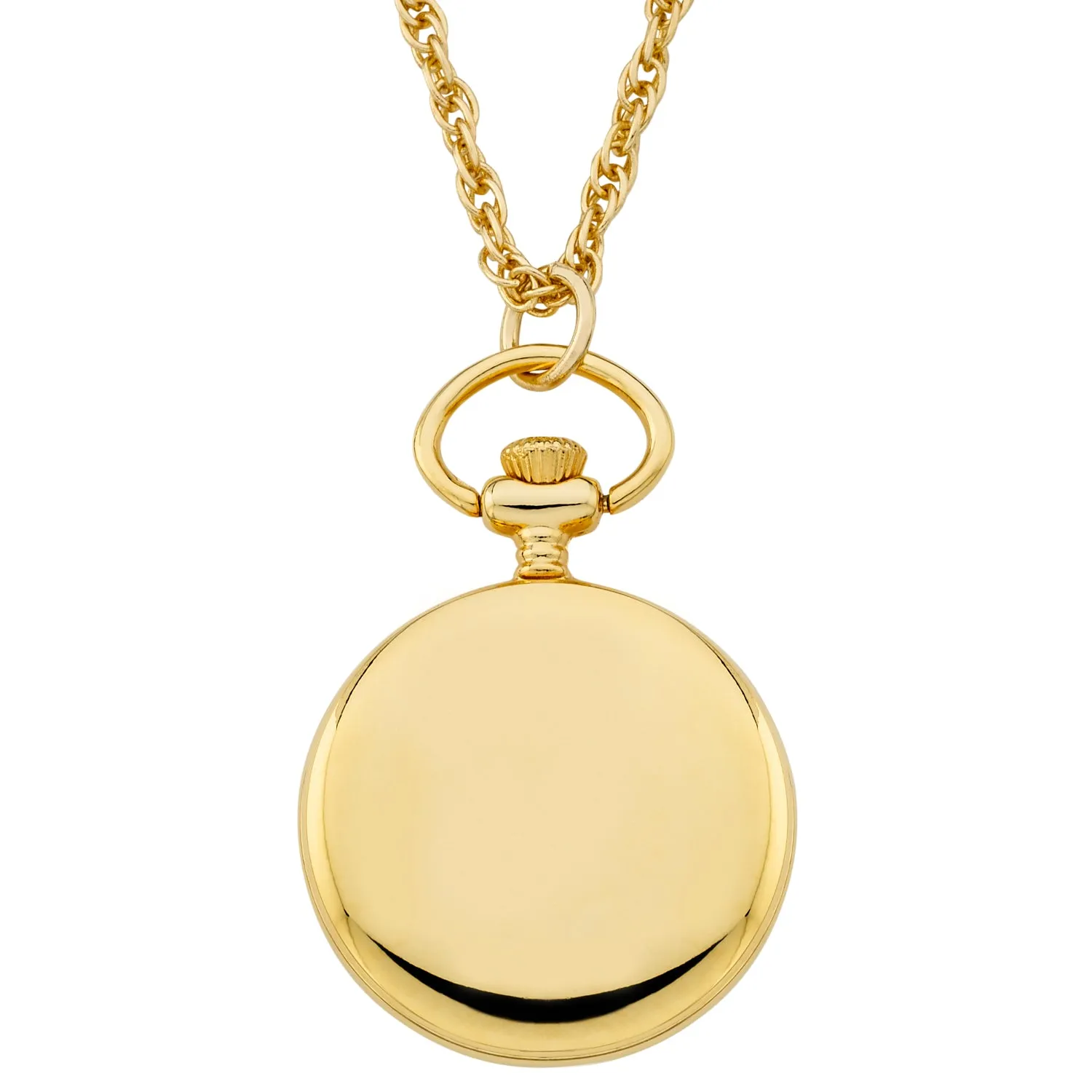 Gotham Women's Gold-Tone Open Face Pendant Watch with Chain # GWC14139GR