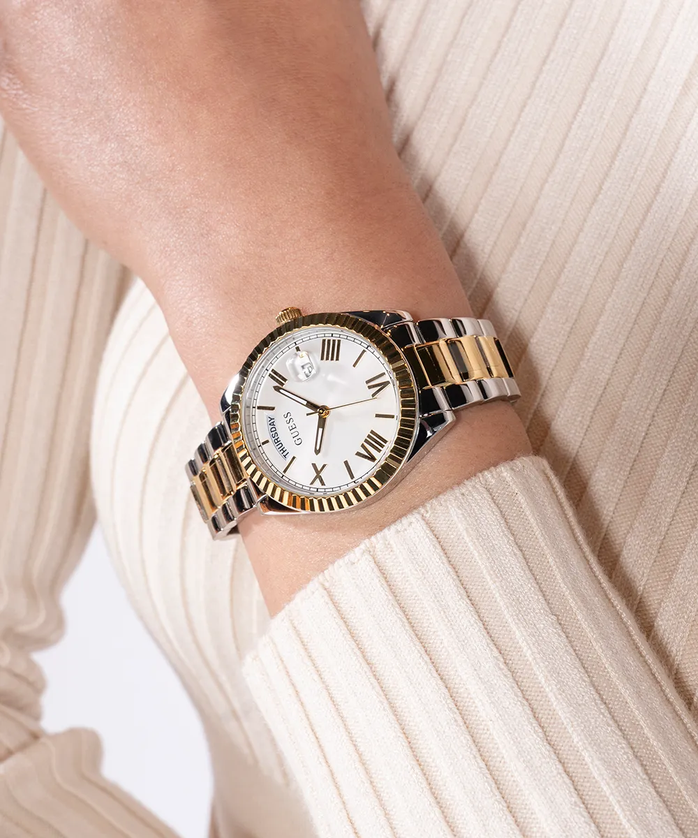 GUESS Ladies 2-Tone Day/Date Watch