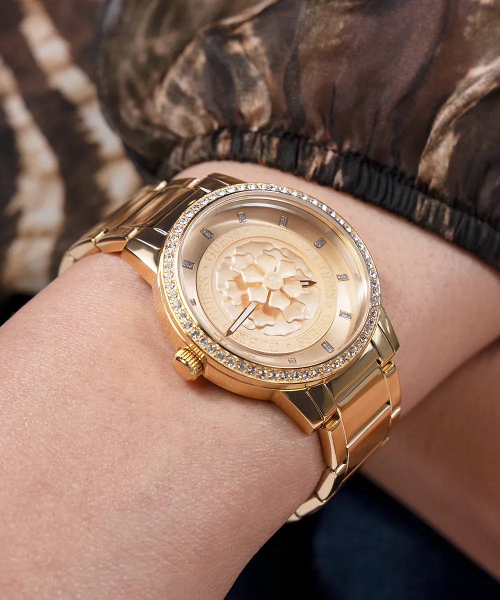 GUESS Ladies Gold Tone Analog Watch