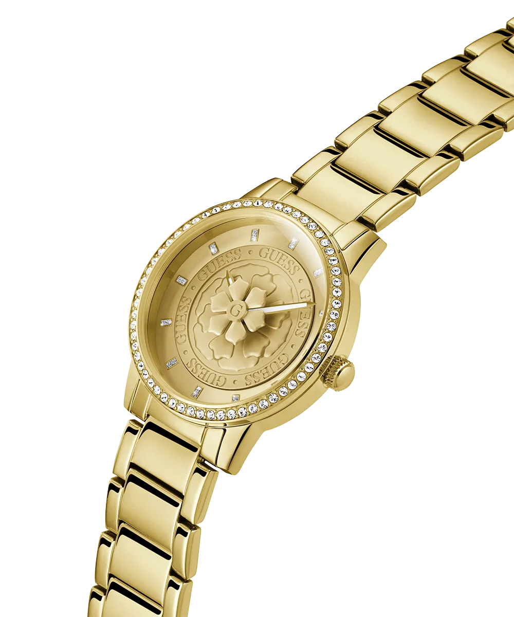 GUESS Ladies Gold Tone Analog Watch