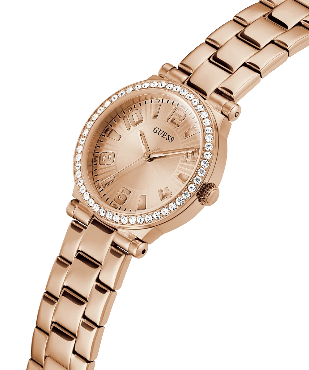 GUESS Ladies Rose Gold Tone Analog Watch