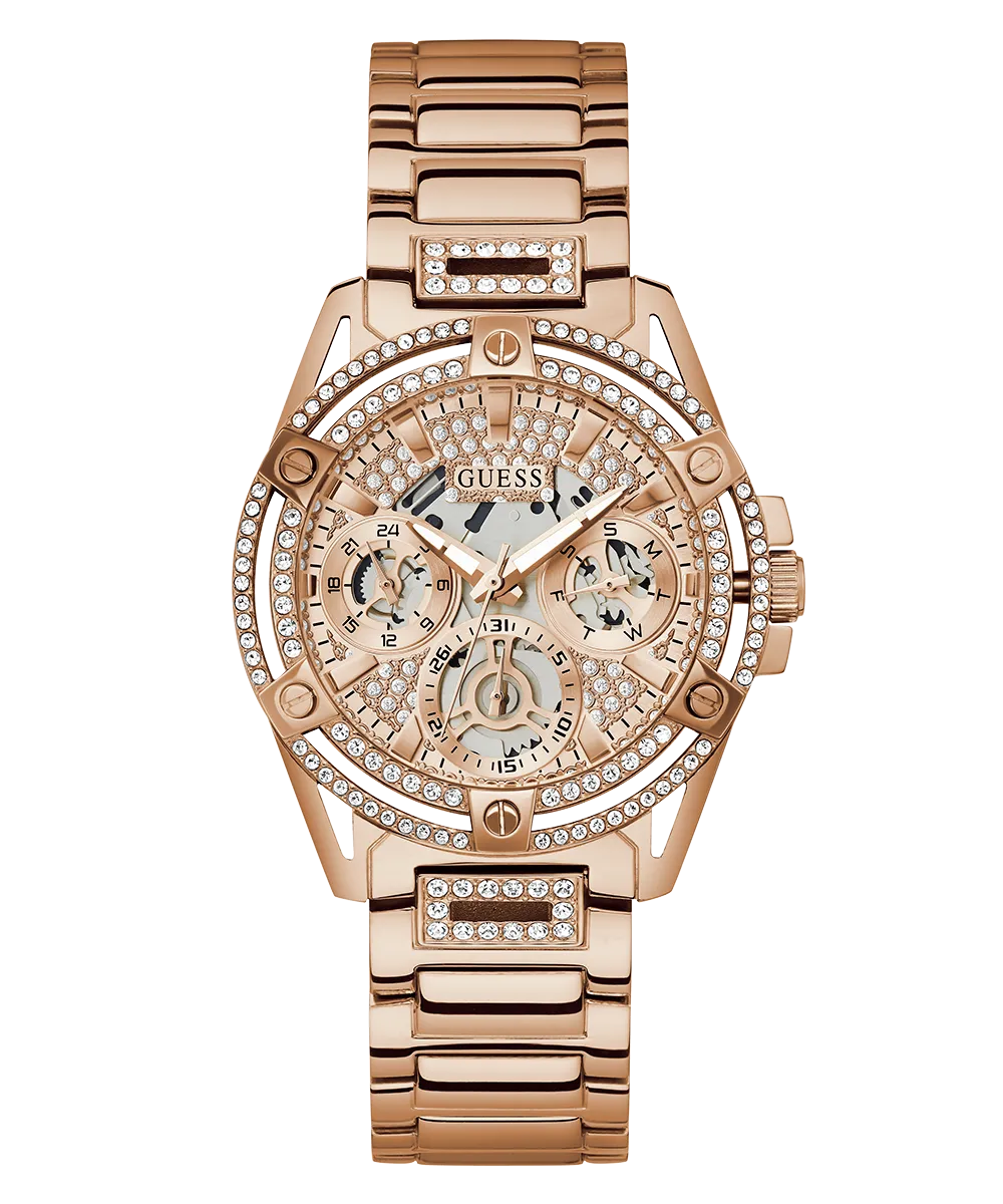 GUESS Ladies Rose Gold Tone Multi-function Watch