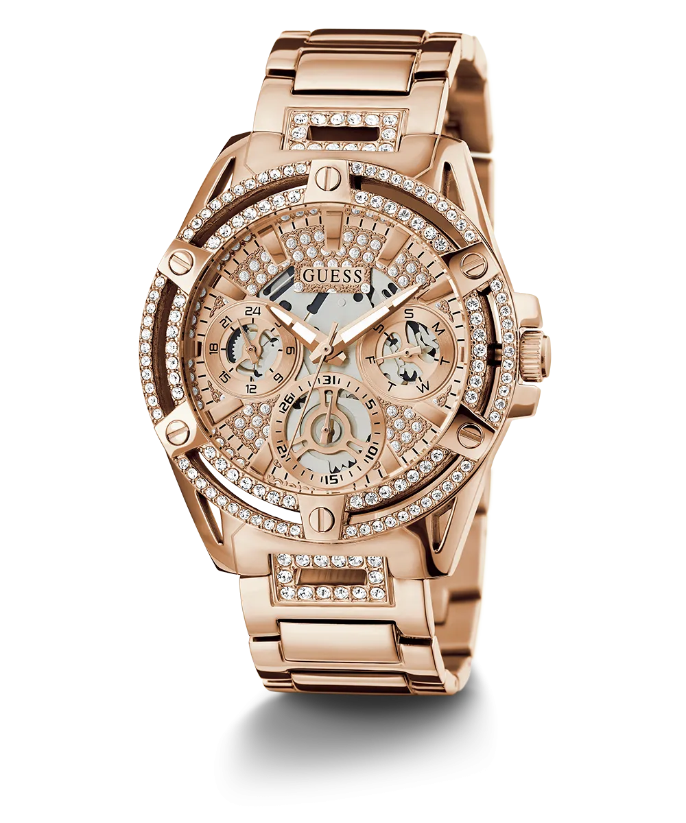 GUESS Ladies Rose Gold Tone Multi-function Watch