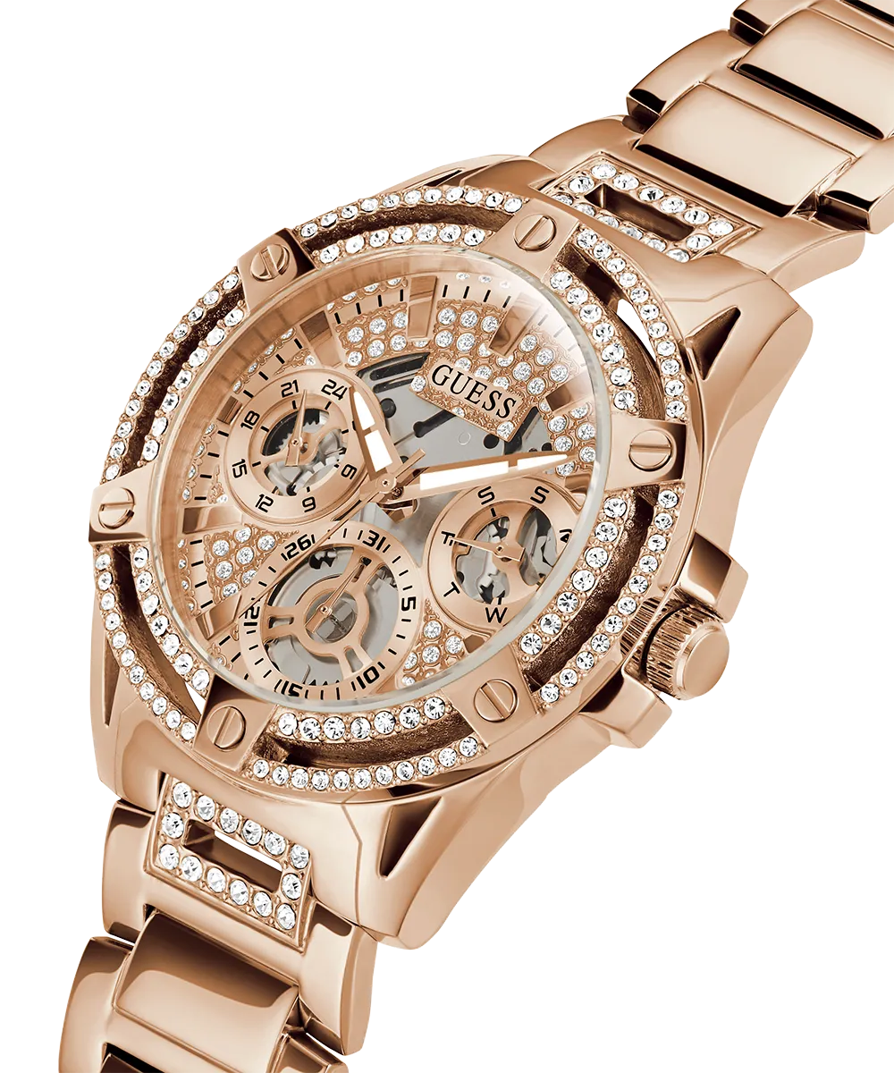 GUESS Ladies Rose Gold Tone Multi-function Watch