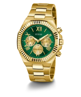 GUESS Mens Gold Tone Multi-function Watch