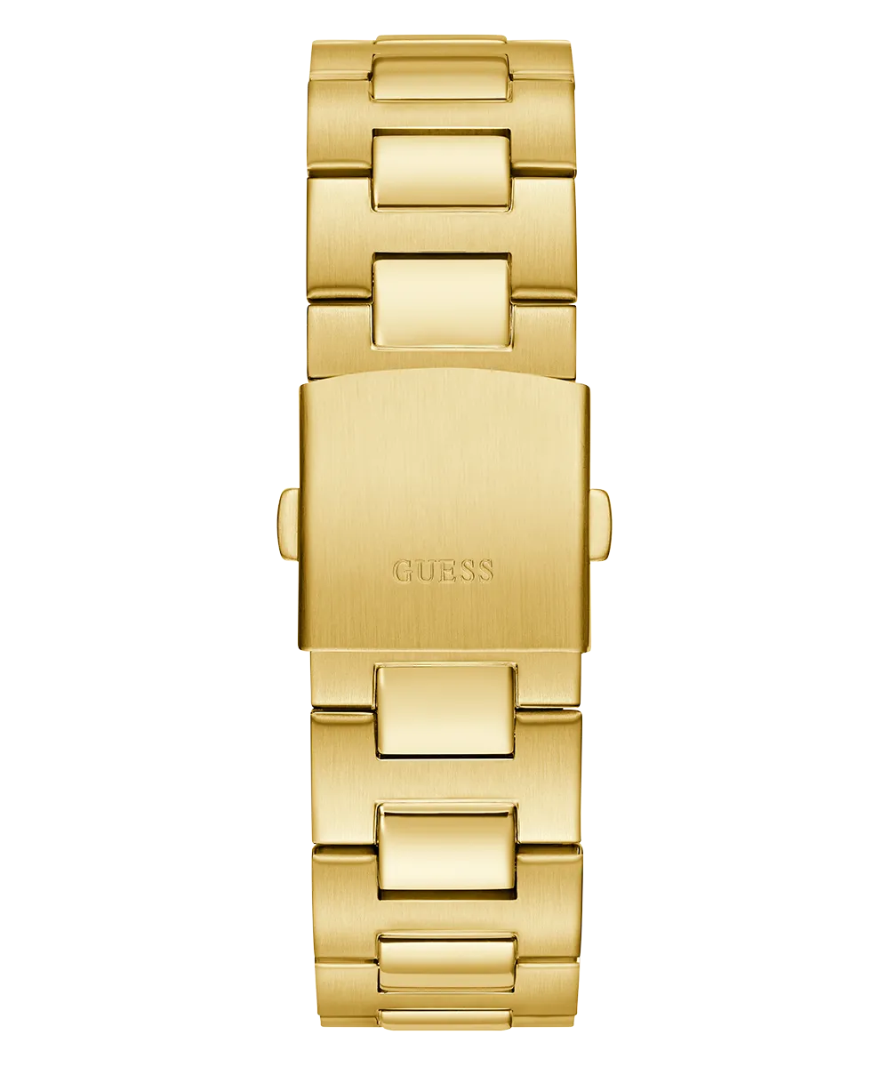 GUESS Mens Gold Tone Multi-function Watch