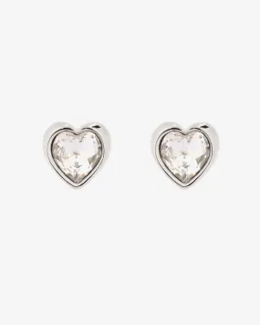 Han Crystal Heart Earring Silver