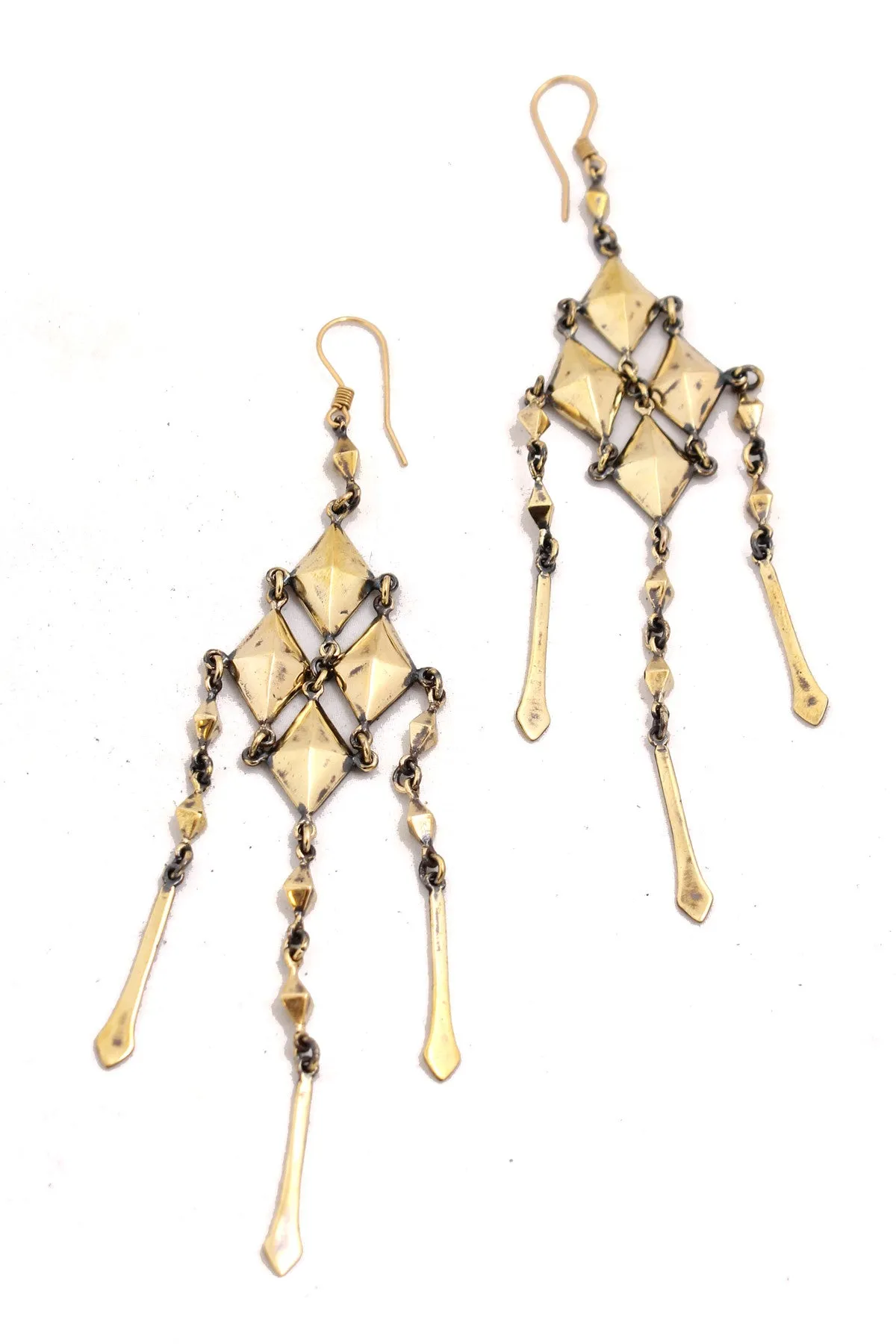 Hilmer x Sparrow Gem Chainmail Earrings