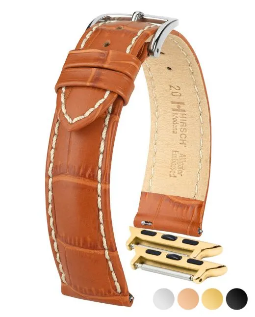 HIRSCH MODENA Alligator Embossed Calfskin Watch Band  1030 28