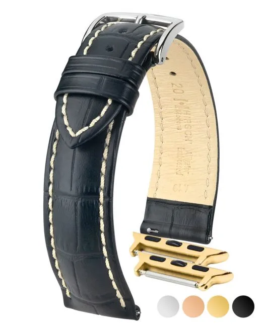 HIRSCH MODENA Alligator Embossed Calfskin Watch Band  1030 28