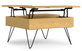 Hunter Lift Top Square Coffee Table in Oak