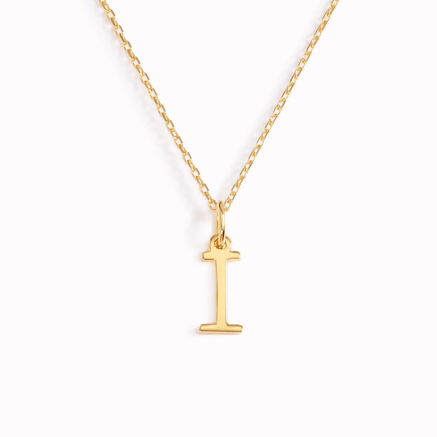 I Necklace / Gold Initial Necklace