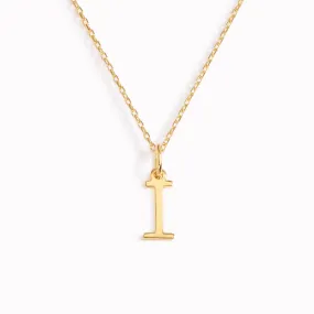 I Necklace / Gold Initial Necklace