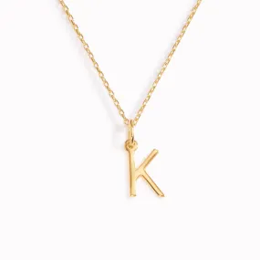 K Necklace / Gold Initial Necklace