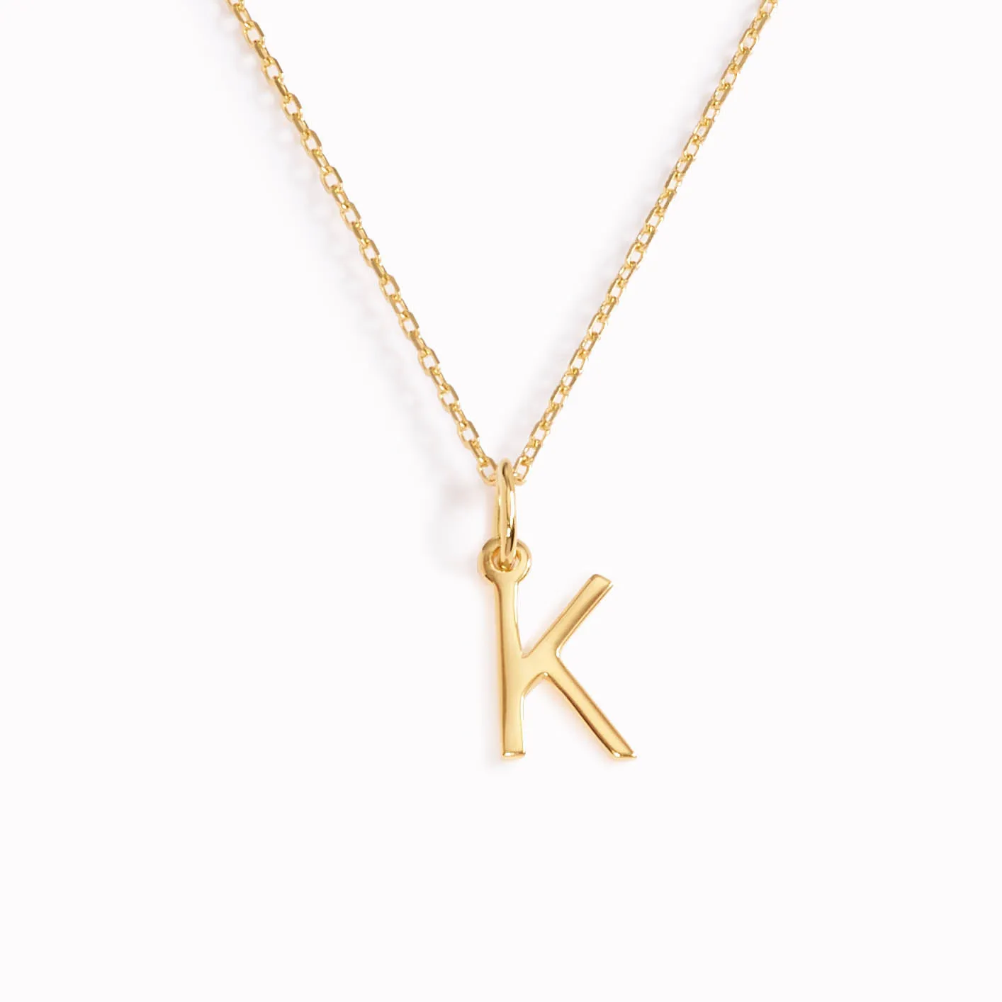 K Necklace / Gold Initial Necklace