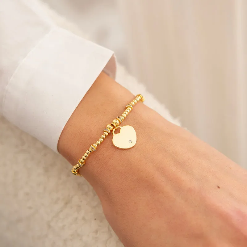 Life Charms Bracelet Flat Heart