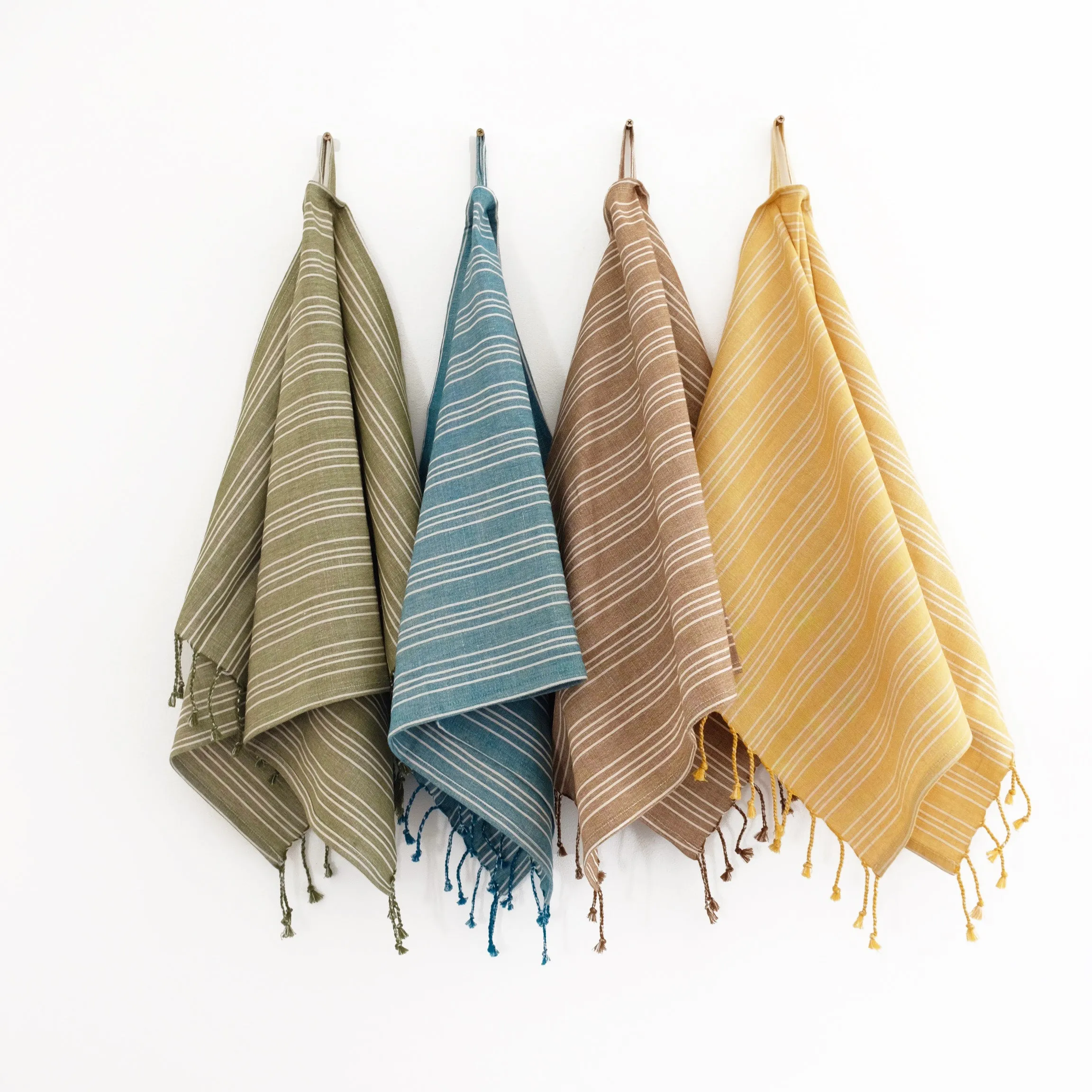 Linen / Cotton Small Ticking Hand Towel