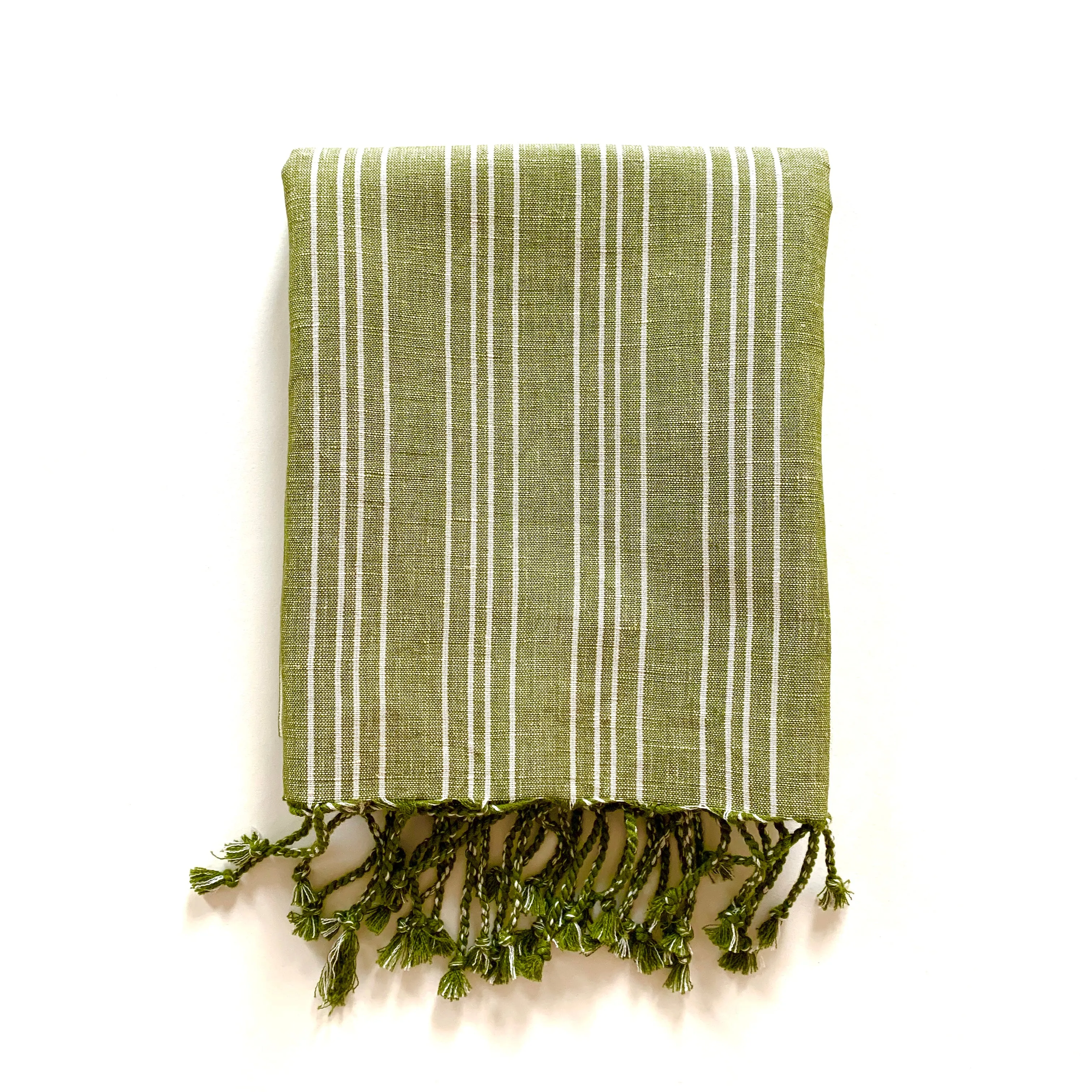 Linen / Cotton Small Ticking Hand Towel