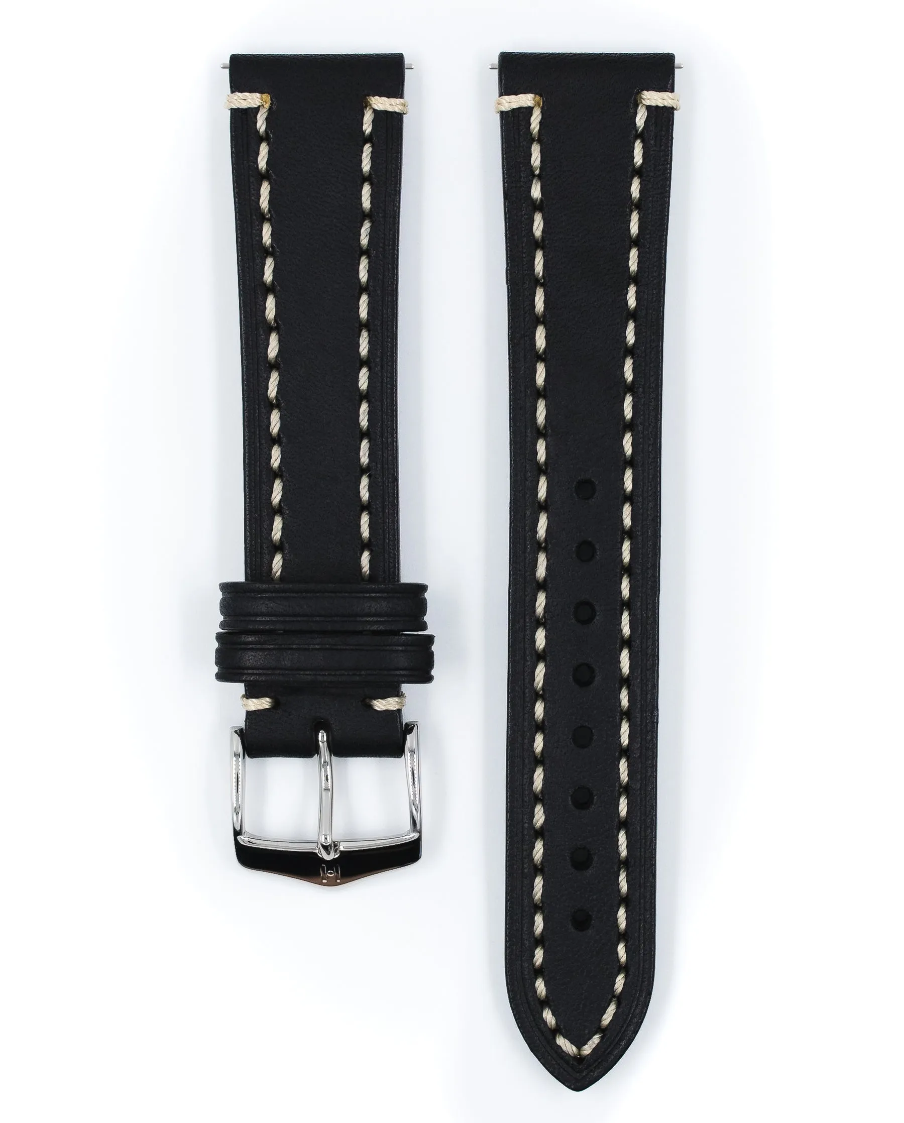 Long HIRSCH LIBERTY Saddle Leather Watch Band  1092 02