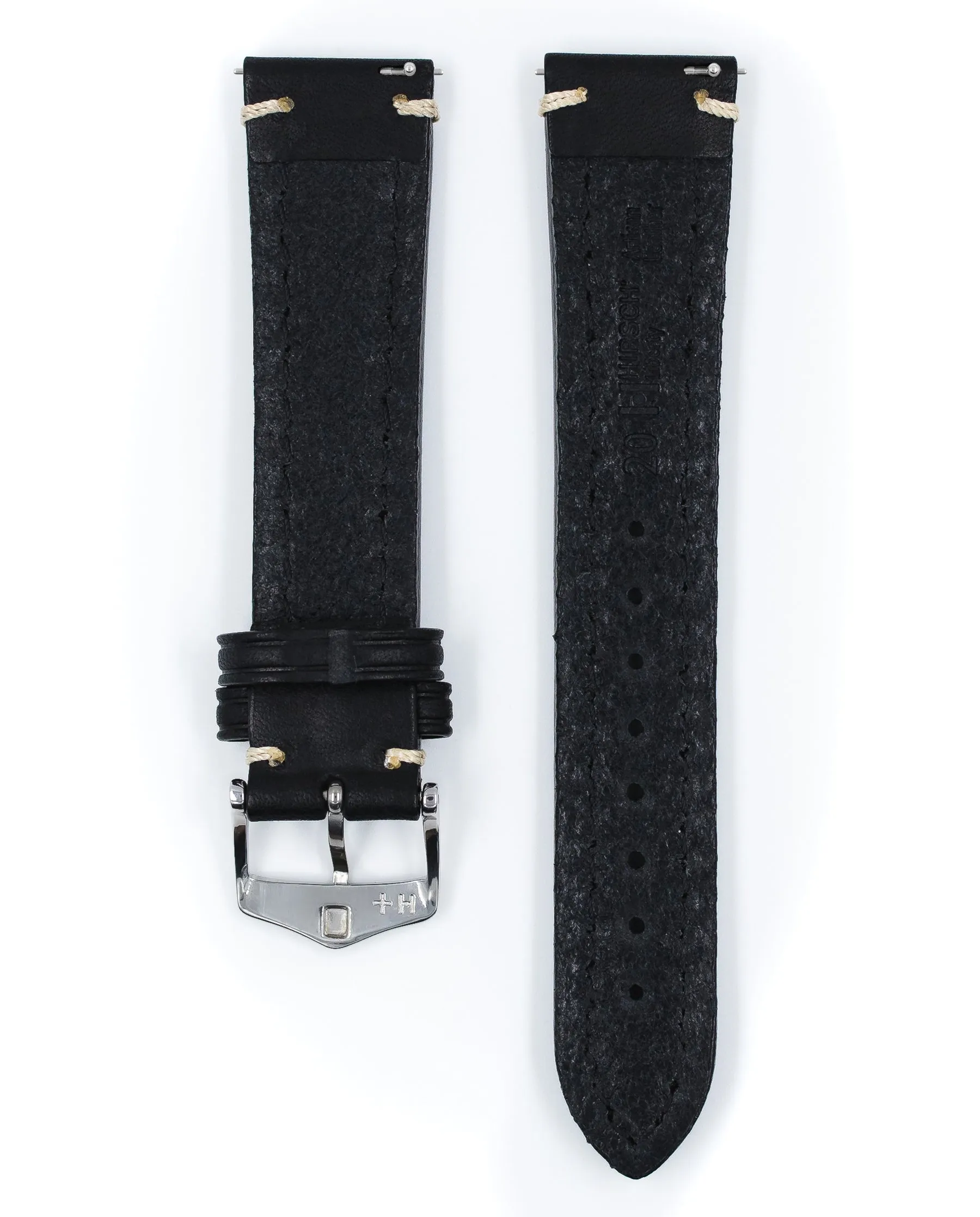 Long HIRSCH LIBERTY Saddle Leather Watch Band  1092 02