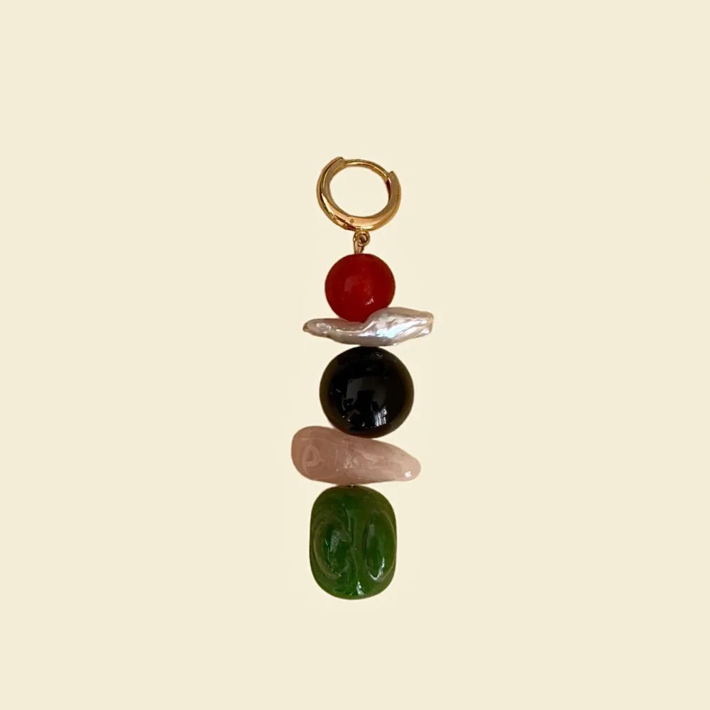 Martini 14k Gold Gemstone Earrings