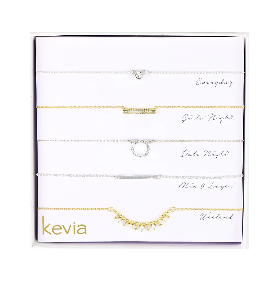 Minimal Gold & Silver Necklace Set