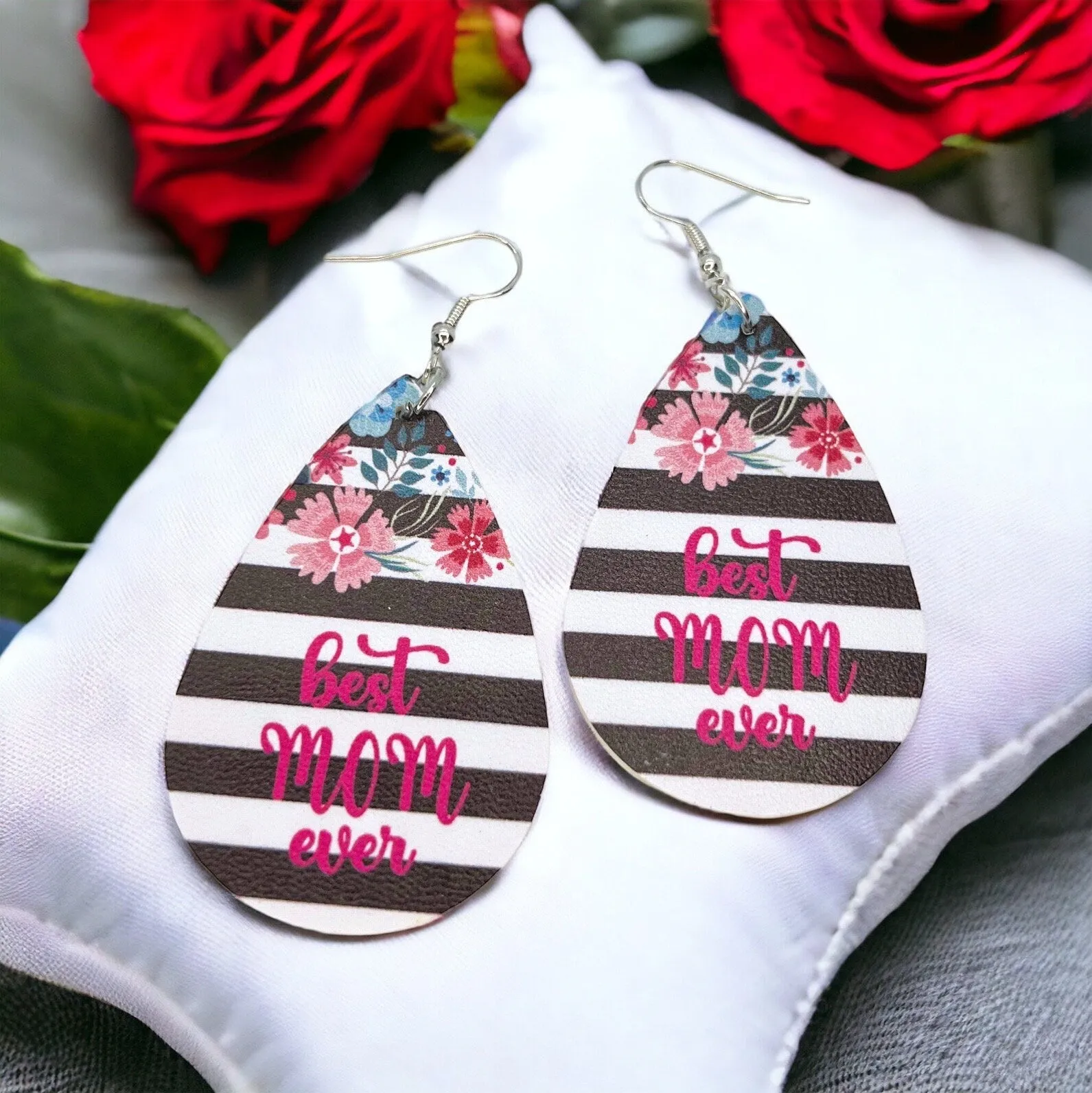 Mom Life Earrings - Handmade Earrings, Baby Shower, New Mom, Mother’s Day, Mom Earrings, Momma Earrings, Pregnancy Announcement, Messy Bun